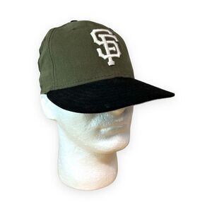 New Era San Francisco MLB Fitted Cap 59 Fifty‎ Olive Green Black Size 7